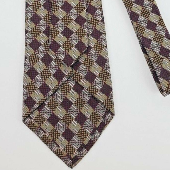 Jhane Barnes Mens Dress Suit Necktie 100% Silk - Picture 4 of 8
